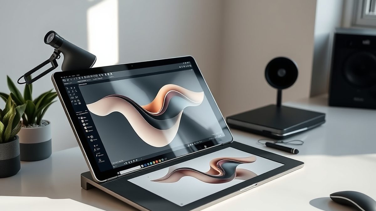 A designer working on vector artwork with a graphics tablet, illustrating free alternatives to Adobe Illustrator